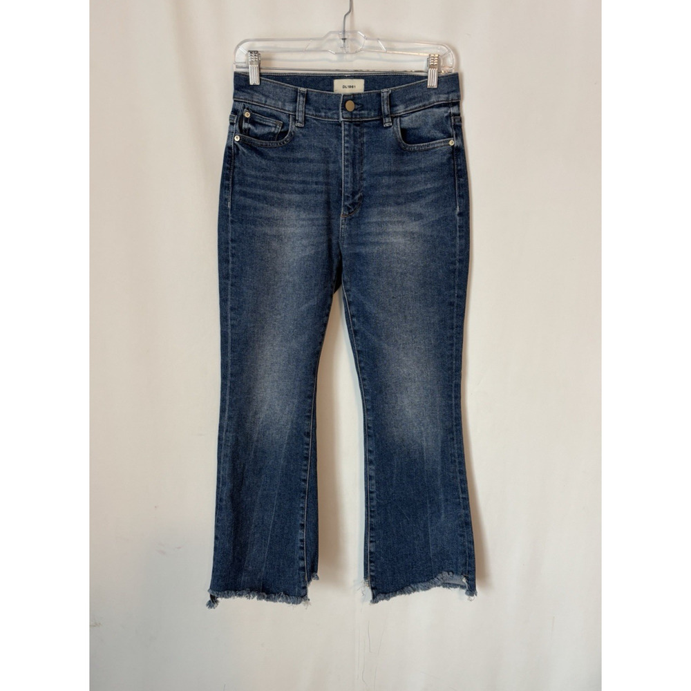 DL1961 Jeans 26 Diesel Blue Faded Distressed 28x25 Raw Edge Bridget Boot